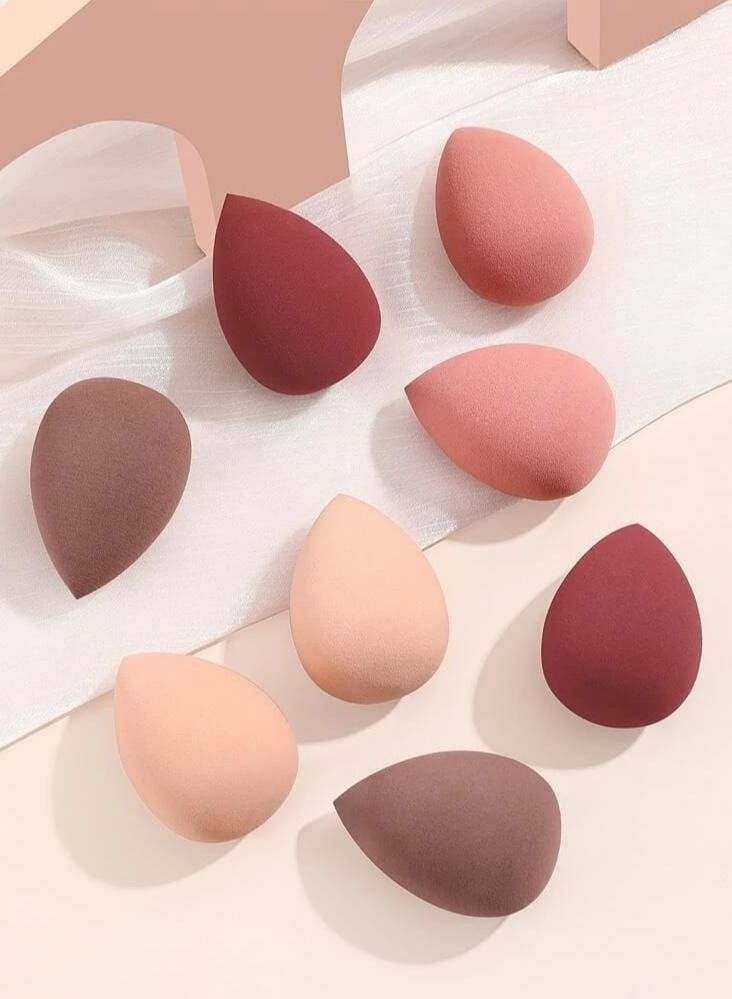 Beauty Blender Makeup Sponge Set of 8 Oval Shape Dry Dual use for Makeup Removal. - Image 4