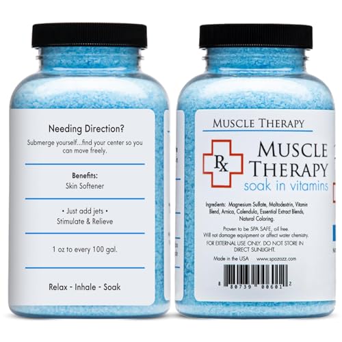 Spazazz Aromatherapy Spa and Bath Salts Crystals RX Therapy Collection 2 Pack Bundle One 19 Oz Jar Each Spazazz Muscle Therapy and Joint Therapy Dead Sea Bath Salt Crystals - Image 5