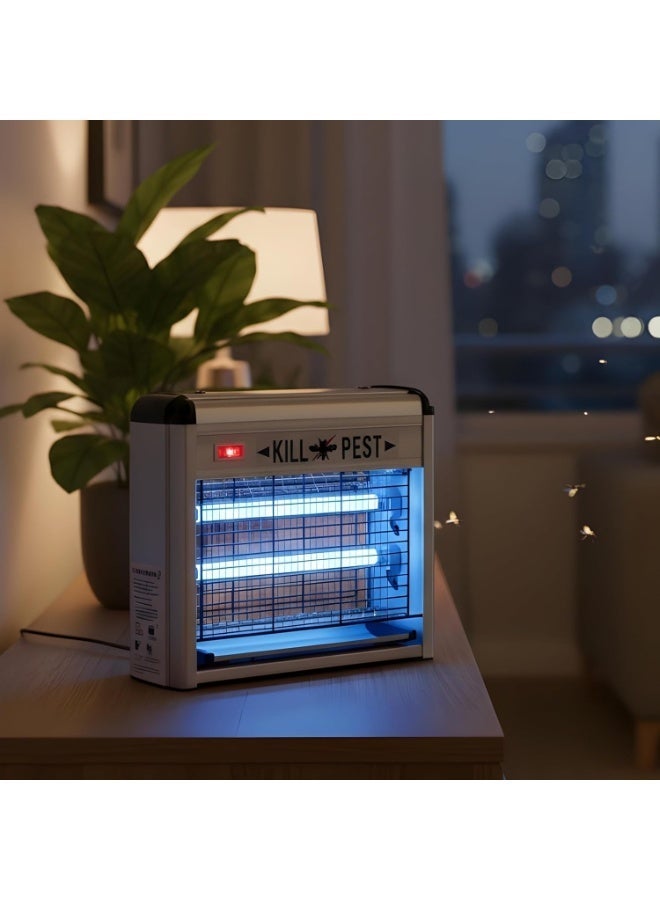 JUNI Mosquito Killer & Bug Zapper Indoor – Electric Fly Killer, Powerful Insect Killer for Flies, Bugs & Moths | Safe Mesh Grid, Hanging Chain Included | Home, Kitchen, Office & Commercial Use - Image 2