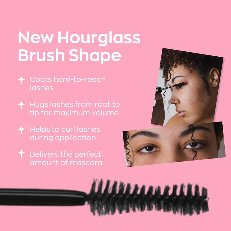 Elizabeth Mott Black Volumizing Mascara â€“ Smudge-Proof, Lengthening Fiber Formula, Hourglass Wand â€“ Clump-Free, Water-Resistant & Cruelty-Free â€“ Safe for Lash Extensions, Long-Lasting, Full-Size 8ml - Image 5