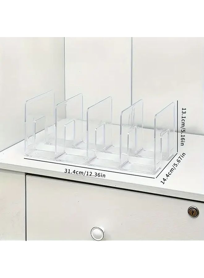 3 Pack Transparent 4 Column Bag Storage Rack Wardrobe Organizer Space Saving Shelf - Image 3