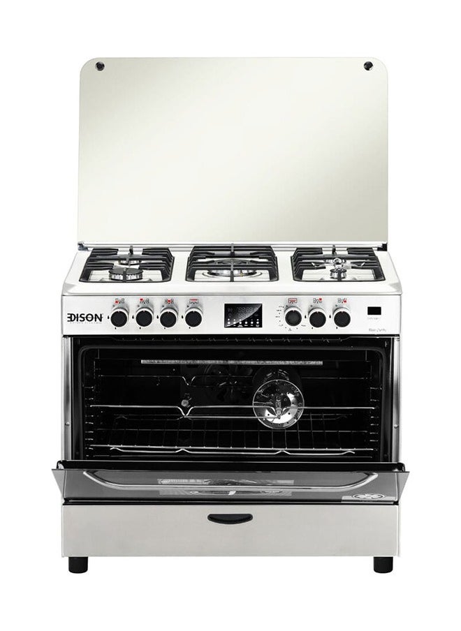 EDISON Gas Oven, Standing, Digital, Steel, 5 Burners, 60 x 90 cm  - Image 1