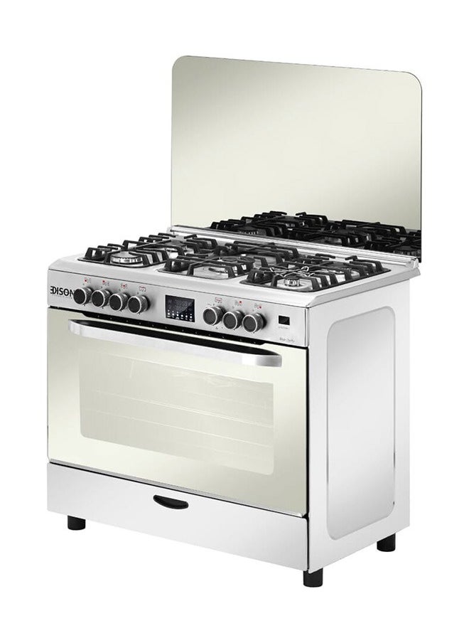 EDISON Gas Oven, Standing, Digital, Steel, 5 Burners, 60 x 90 cm  - Image 2