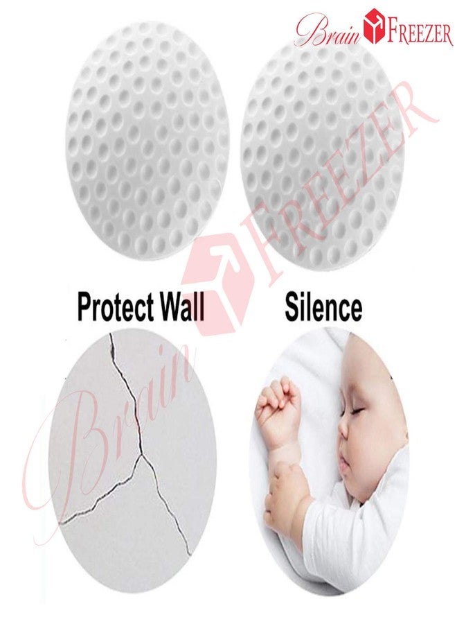 Brain Freezer Golf Design Silicone Door Handle Bumper Guard Stopper, Rubber Self- Adhesive Self Adhesive Silica Gel Door Stopper Prevent Damage Wall Protector White - Image 4