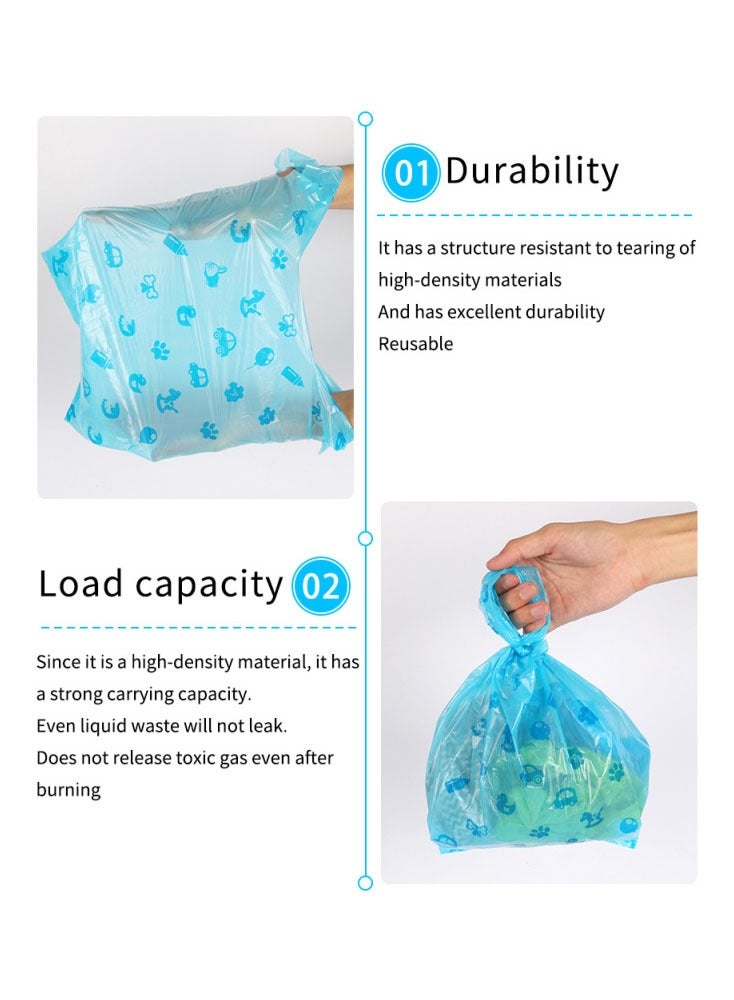 100-Piece Disposable Diaper Bags with Handle Easy-Tie, Safe and Odour Control Biodegradable Baby Nappy Sacks for Collecting Nappies and Garbage  - Image 2