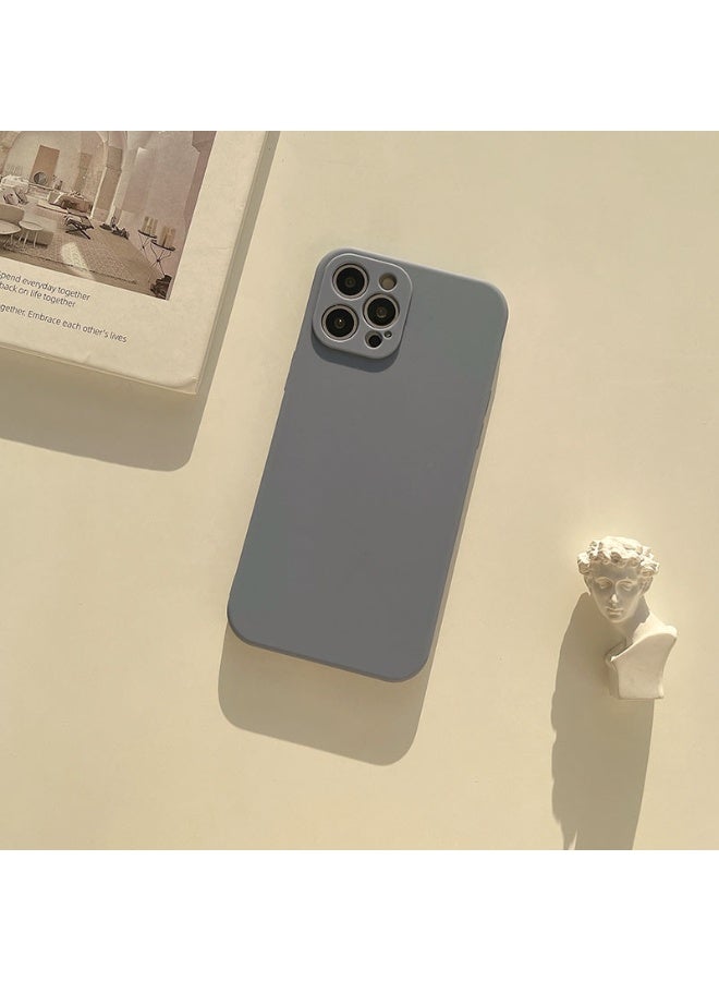 NIBEMINENT Simplicity And Pure Colors Protective TPU Case Cover For iPhone 17 Air, Slate Blue