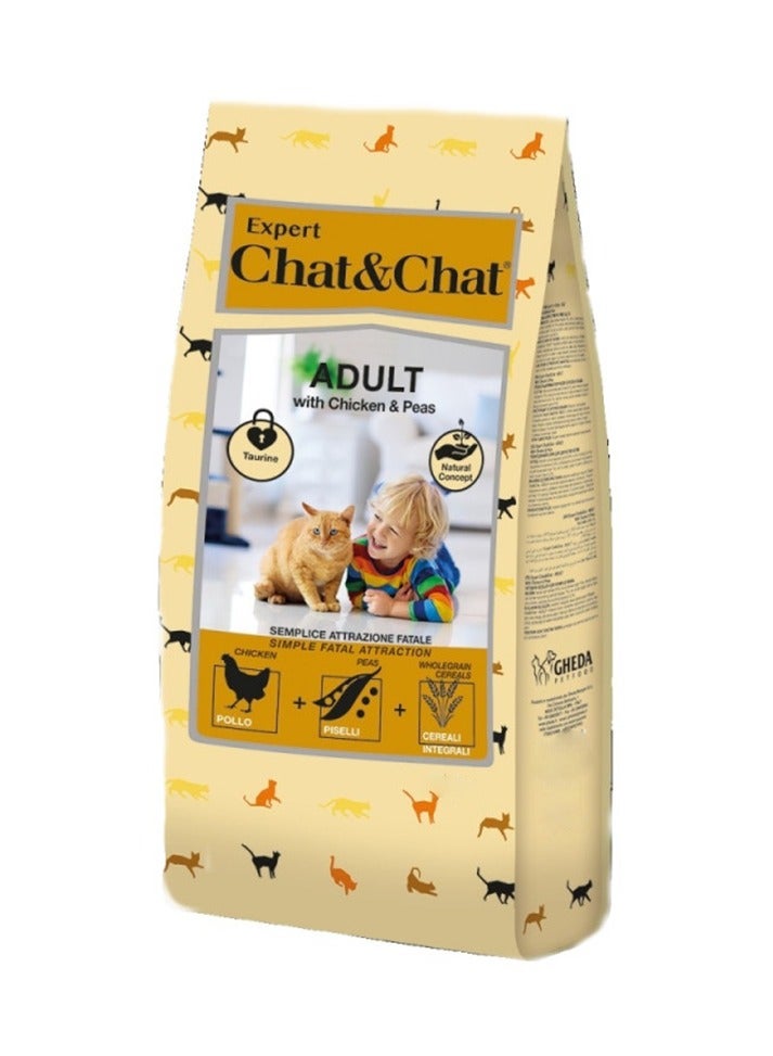 CHAT & CHAT | DRY FOOD FOR ADULT CAT - with chicken & peas | 900 gm