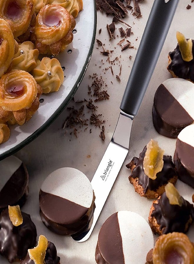 triangle Confiserie Spatula, Cranked - 3.5 in (9 cm) - Stainless Steel - Ideal for Frosting & Decorating Cakes & Pastries - GreenGrip Handle - Dishwasher Safe - Made in Germany - Image 3