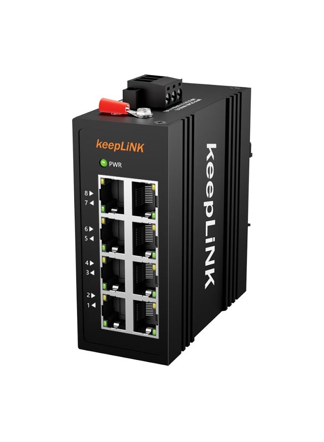 Keeplink Kp-9000 Industrial Switch Mini Version, 8-port Gigabit Unmanaged Rail-mounted, Per Unit