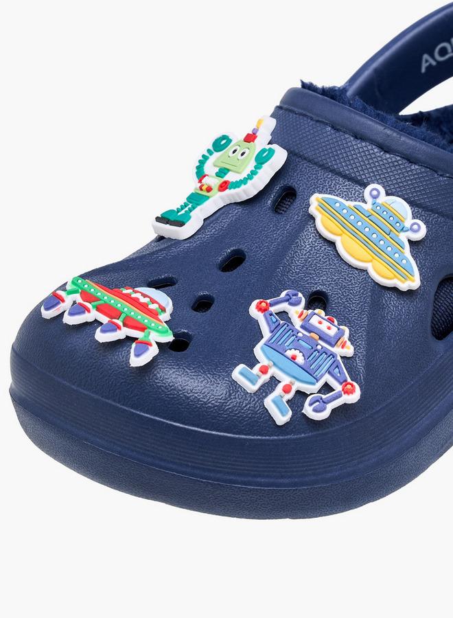 أكوا شباشب فرو صناعي بحزام خلفي - Image 4