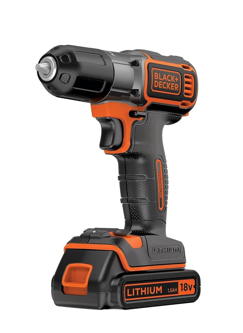 BLACK+DECKER - Black & Decker ASD18KB - Cordless Combi Drills Lithium-Ion (Li-Ion), 18 V, Orange - Image 1