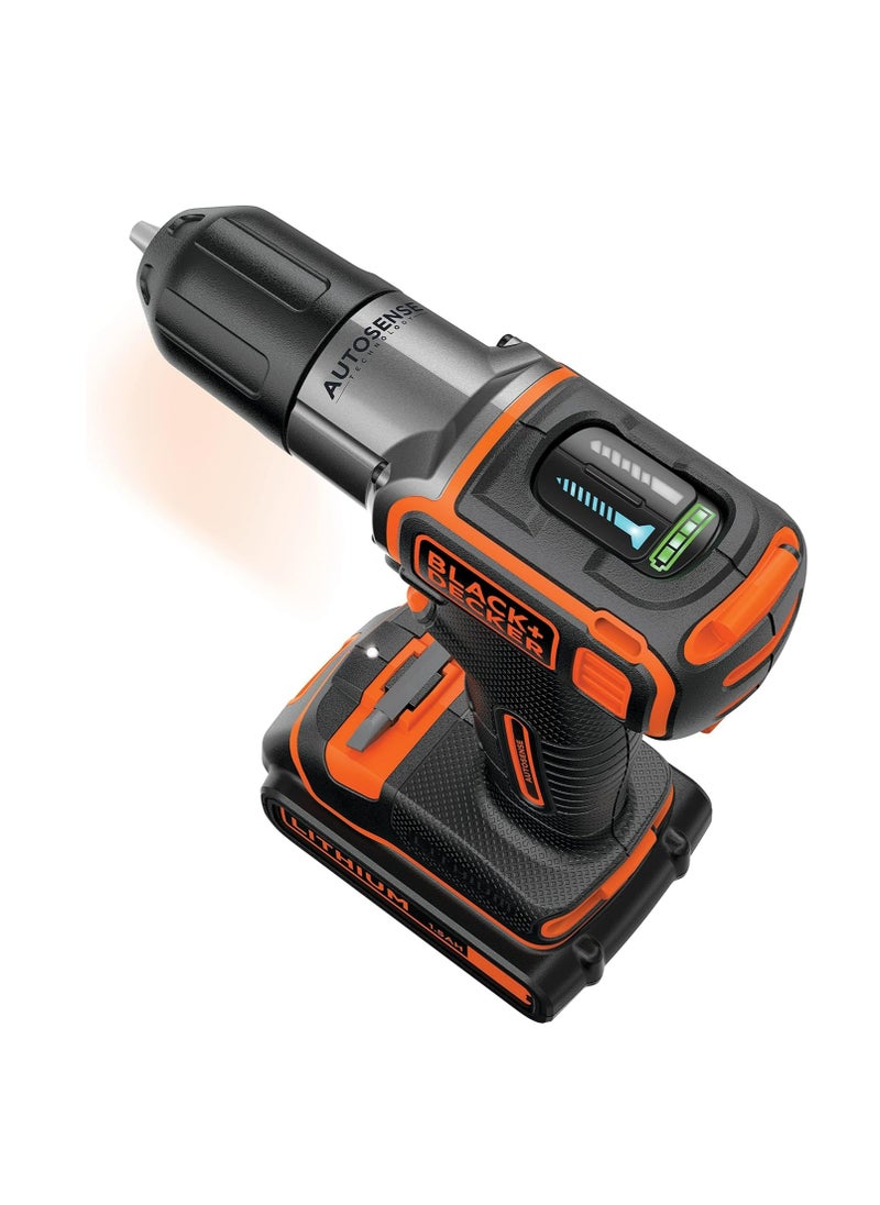 BLACK+DECKER - Black & Decker ASD18KB - Cordless Combi Drills Lithium-Ion (Li-Ion), 18 V, Orange - Image 1