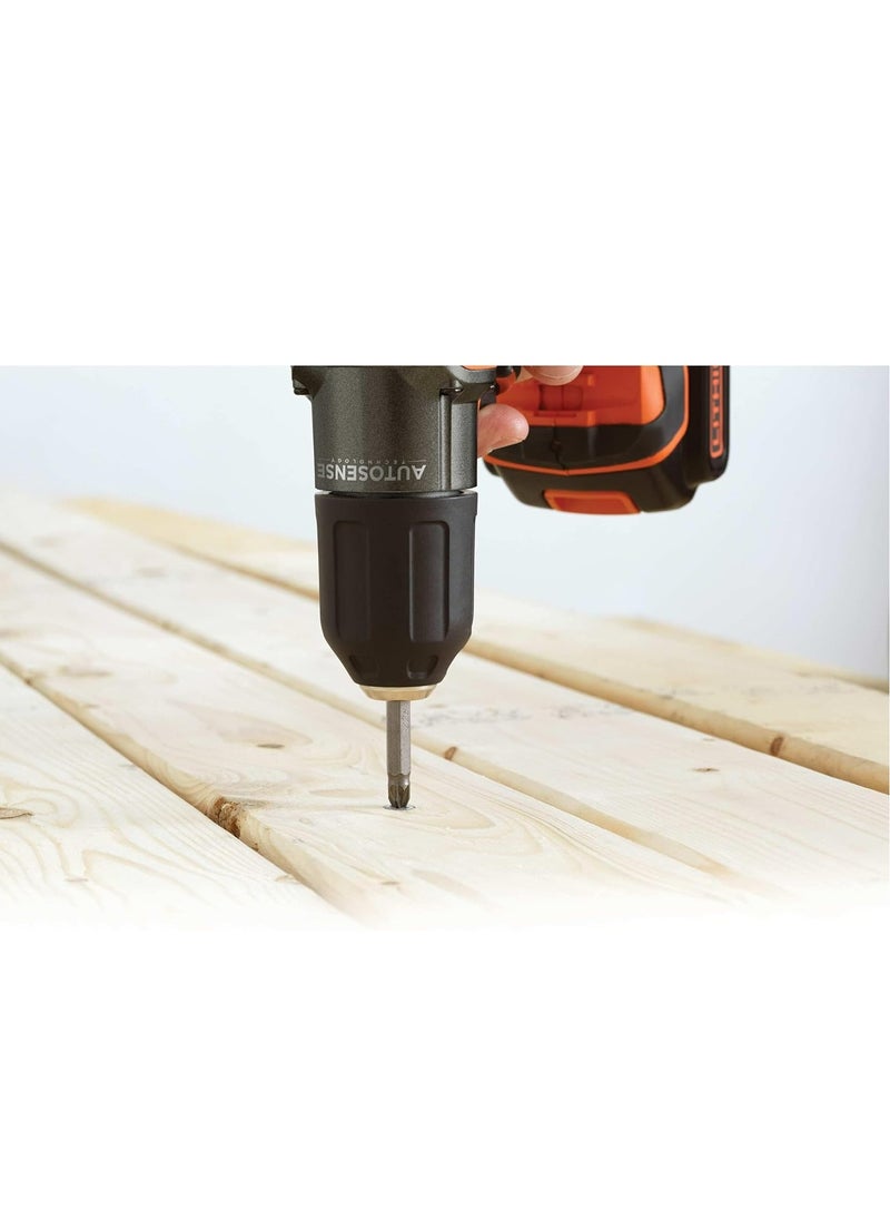 BLACK+DECKER - Black & Decker ASD18KB - Cordless Combi Drills Lithium-Ion (Li-Ion), 18 V, Orange - Image 1