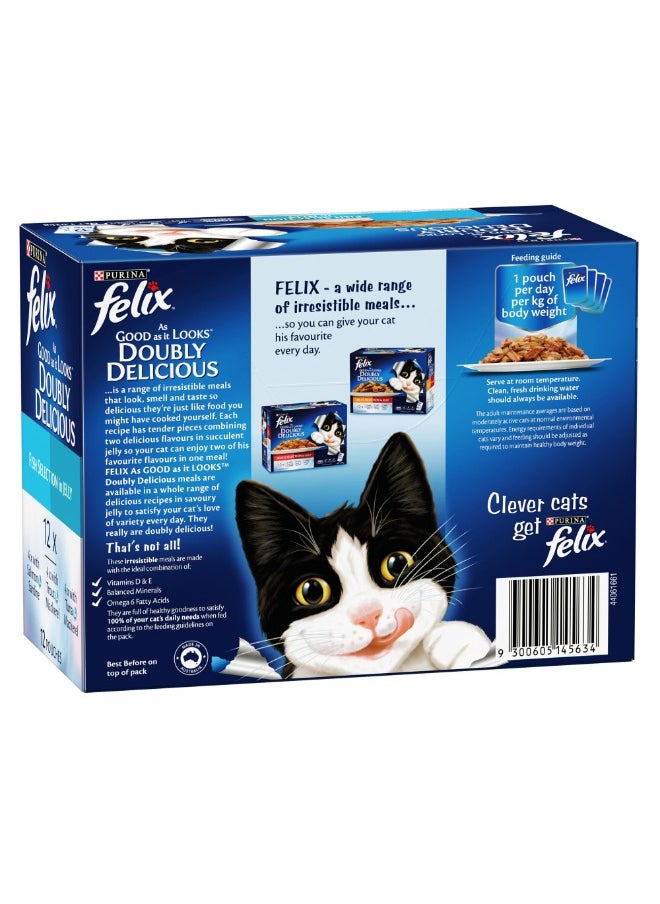 Purina Felix Adult As Good as it Looks Fish Selection in Jelly Wet Cat Food 85g  - Image 2
