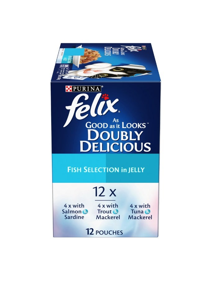 Purina Felix Adult As Good as it Looks Fish Selection in Jelly Wet Cat Food 85g  - Image 4