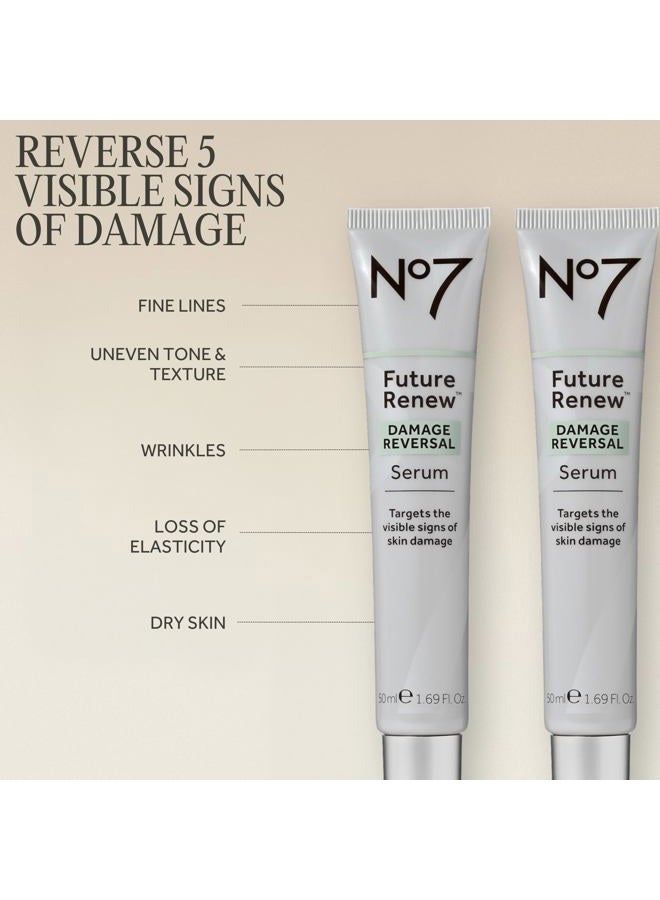 No7 Future Renew Damage Reversal Face Serum - Fast-Absorbing Peptide Serum to Help Visibly Reduce Fine Lines & Wrinkles - Enriched with Hyaluronic Acid & Niacinamide to Combat Dryness (1.69 Fl Oz) - Image 2