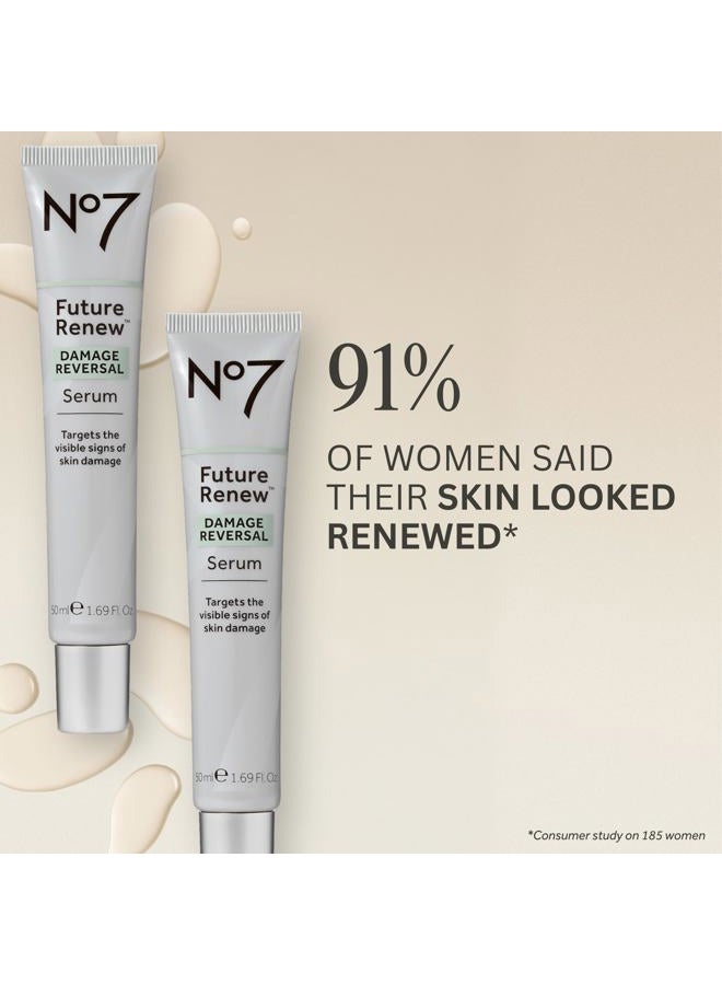No7 Future Renew Damage Reversal Face Serum - Fast-Absorbing Peptide Serum to Help Visibly Reduce Fine Lines & Wrinkles - Enriched with Hyaluronic Acid & Niacinamide to Combat Dryness (1.69 Fl Oz) - Image 3
