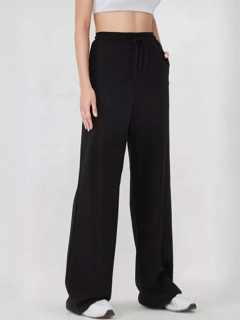 زوبعة بنطلون رياضي واسع الساق بخصر مطاطي