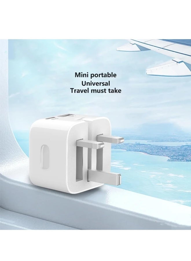 VEN-DENS Triple Plug Power Adapter ， Fast Charging USB C Plug for 35W Fast Charging 3 Pin UK, Foldable, Travel, Super Fast Charger, iPhone , 15, 14, 13, 12, 11 Pro Max, XS, XR, 8, SE, iPad, Samsung, Google Pixel, Multi-Device - Image 5