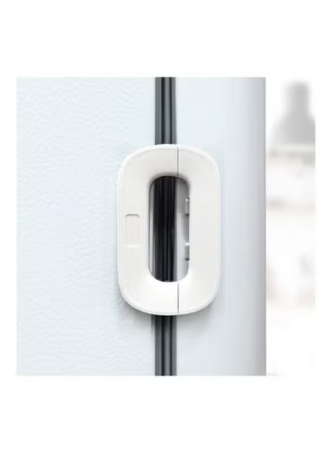 Fridge Locks for Children Refrigerator Lock Child Safety Refrigerator Lock Multi-Function Lock Catch with 3M Adhesive, Used for Cupboard Door Drawer Closet White - Image 1