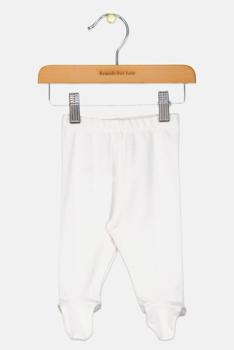 Fox Toddlers Girl Plain Pants, White  - Image 1