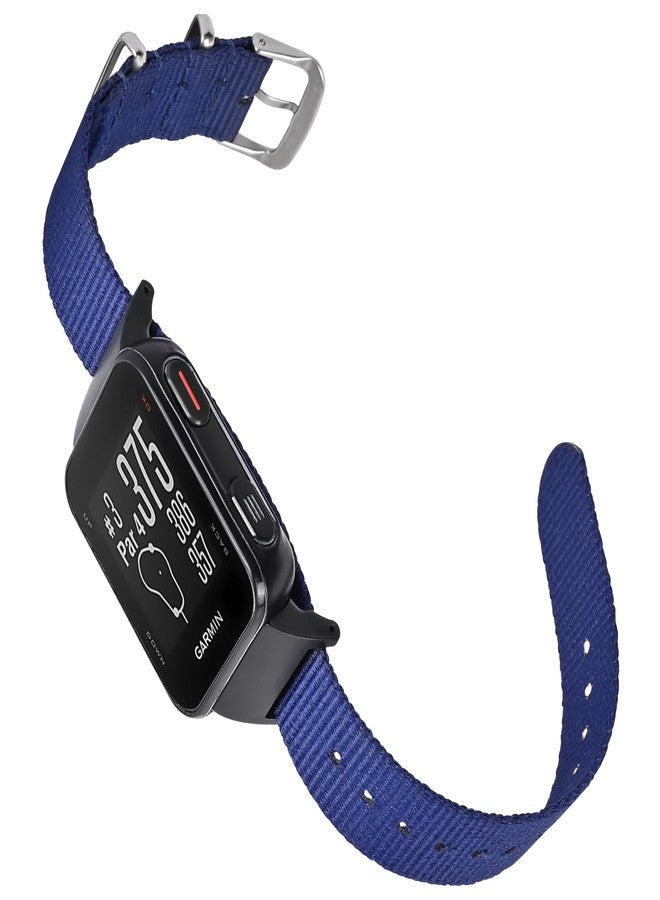 C2D JOY One Sheet Nylon Strap Compatible with Garmin Approach s10 Replacement Golf WatchBand (Blue) - Image 1