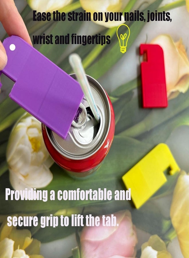 JILINWEI 3Pcs Tab Can Opener,Soda Can Soup Pull Tab Opener,Food Can Tab Opener,Easy Can Opener Arthritis Gifts for Protecting Long Nails and Folks with Joint Pain or Arthritis Helpers - Image 2