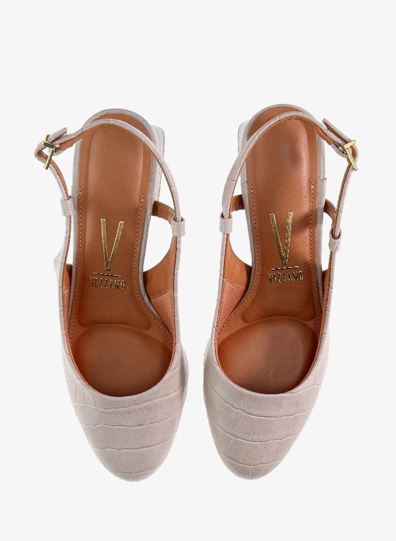 VIZZANO Beige Mid Heels Shoes for Women – Classic Mid Heel Pumps for Girls & Ladies Office Wear for Women | Best Price UAE