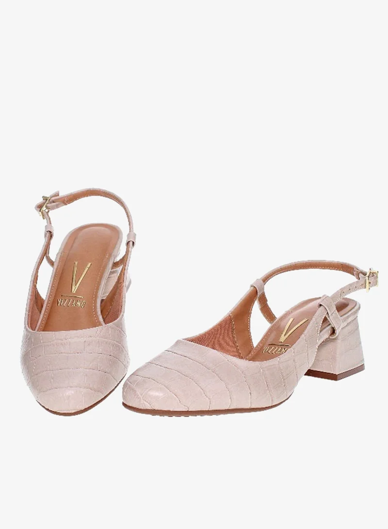 VIZZANO Beige Mid Heels Shoes for Women – Classic Mid Heel Pumps for Girls & Ladies Office Wear for Women | Best Price UAE