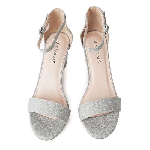 J. Adams J.Adams Daisy Heeled Sandals for Women – Wide Ankle Strap Low 2 Inch Kitten Short Block Heel, Open Toe Dress Shoes – Chunky Heels for Bridal, Wedding, Parties – Dressy Platform Sandals, Women's Shoes - Image 3