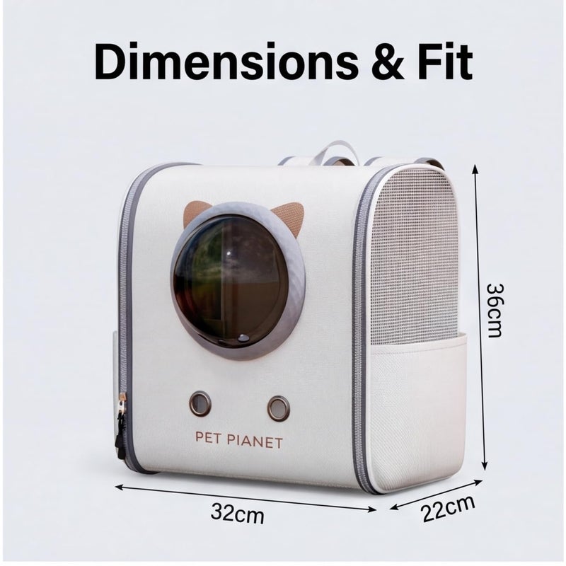 Cat Backpack Carrier Breathable Cat Carrier Large Space Pet Backpack For Kitty Small Dog Ergonomic 3D Design For Travel Hiking Walk - Image 2