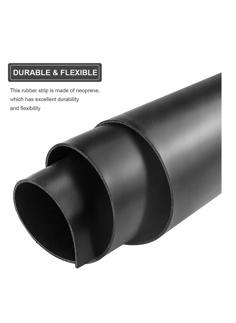 SYOSI - Rubber Sheet Neoprene Rubber Strips, Solid Rubber Rolls for DIY Gaskets, Crafts, Pads, Flooring Protection, Supports, Leveling, Anti-Vibration, Anti-Slip, Easy to Cut - Image 1
