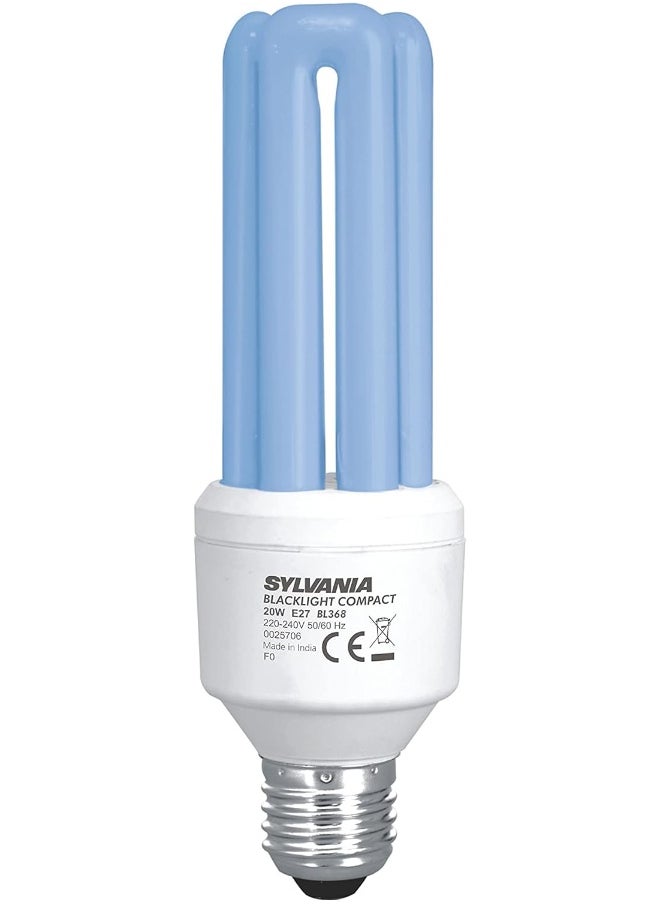 Sylvania Sylvania 20W E27 Bl368 Insect Killer Replacement Uv Blacklight Bulb With Blue Fluorescent Light 