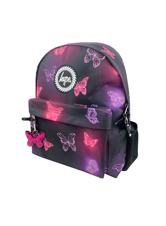 Hype Backpack Iconic Pink & Purple Glow Butterfly - Image 1