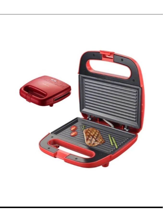 sokany Sokany Sandwich Maker and Grill 750W SK-08065 Red - Image 2