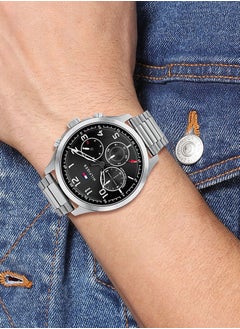 Tommy Hilfiger Plus Men's Qtz Multifunction Stainless Steel and Bracelet Casual Watch-1791852	44MM  - Image 4