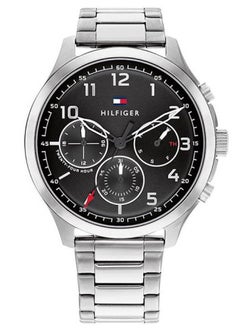 Tommy Hilfiger Plus Men's Qtz Multifunction Stainless Steel and Bracelet Casual Watch-1791852	44MM  - Image 1
