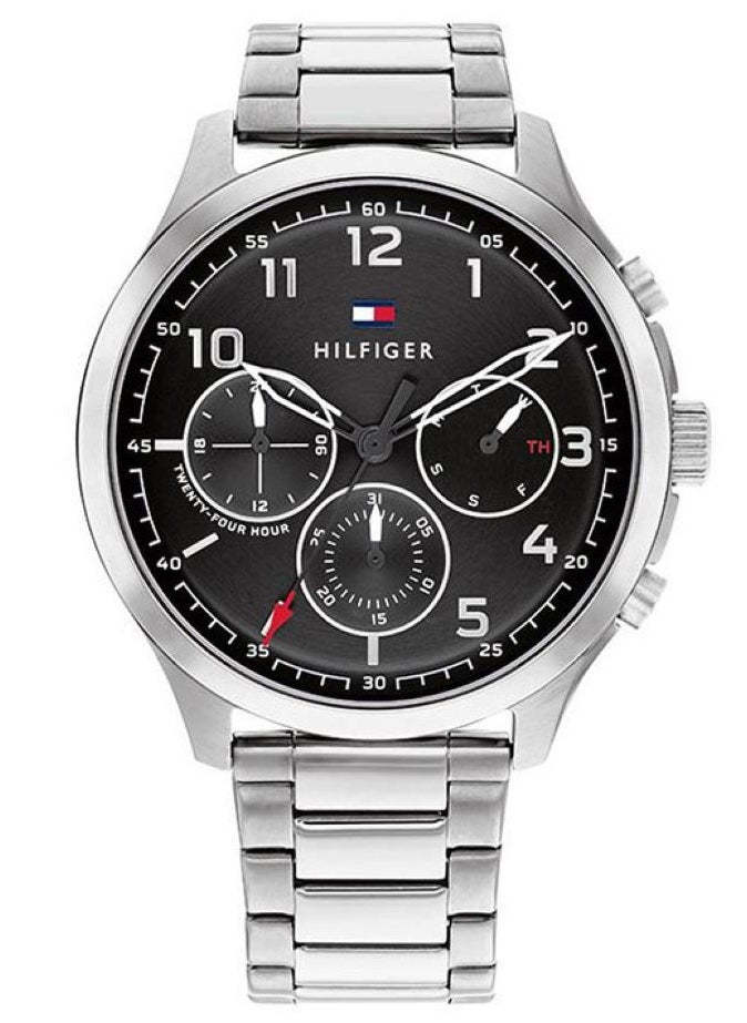 Tommy Hilfiger Plus Men's Qtz Multifunction Stainless Steel and Bracelet Casual Watch-1791852	44MM  - Image 1