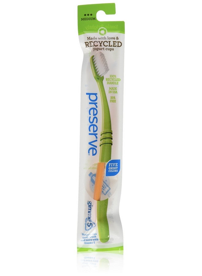 Preserve Adult Medium Toothbrush with Mailer Assorted Colors, 6 Count - Image 1