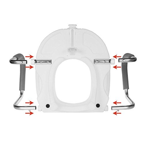 PCP Detachable Arms, Safety Accessory for Molded Toilet Seat Risers, Made in USA - Image 2