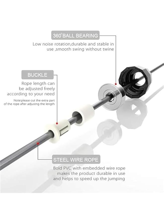 HOOKOR 2Pack Jump Ropes for Fitness for Women Men and Kids,Speed Jumping Rope for Workout with Ball Bearings for Exercise&Slim Body at Home School Gym - Image 2
