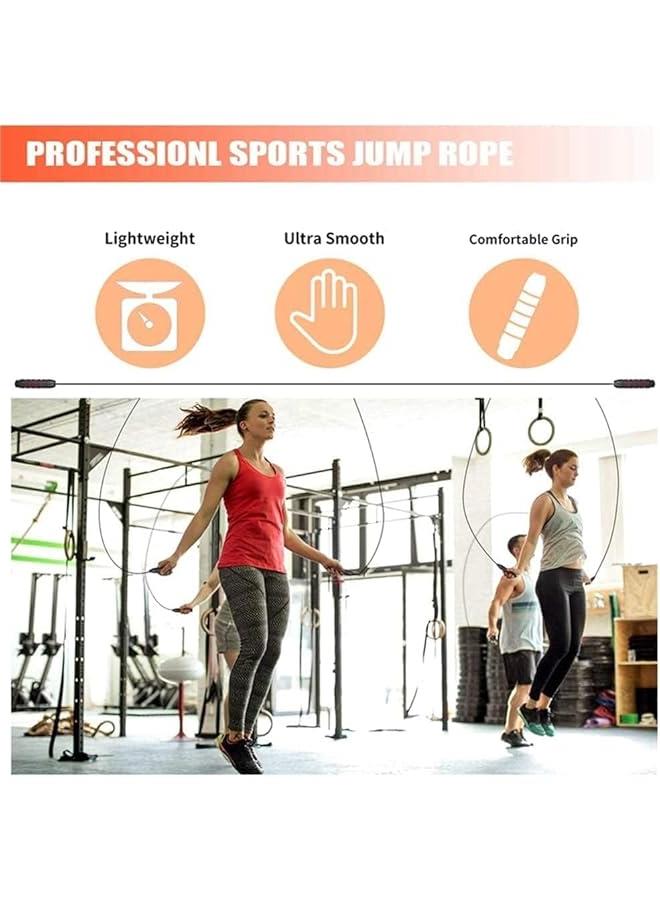 HOOKOR 2Pack Jump Ropes for Fitness for Women Men and Kids,Speed Jumping Rope for Workout with Ball Bearings for Exercise&Slim Body at Home School Gym - Image 4