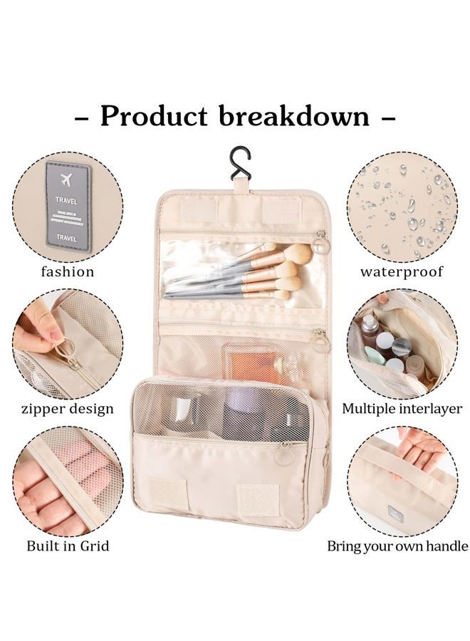 Pengxiaomei Hanging Toiletry Bag Waterproof Traveling Toiletries Bag Portable Travel Makeup Pouch Multifunction Travel Bathroom Bag Stocking Stuffers for Women Girls Christmas Gifts - Image 3