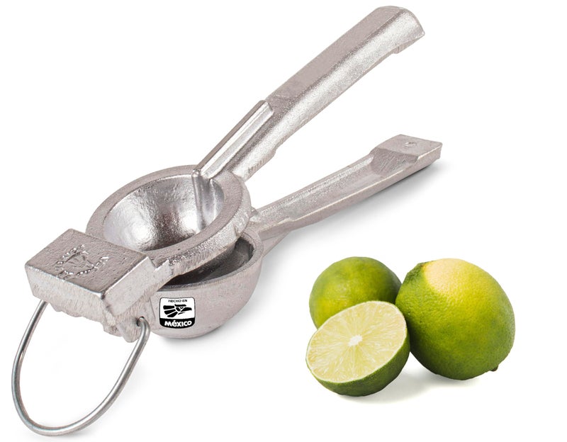 FESTMEX Genuine Made in Mexico Lemon Squeezer Premium Cast Aluminum Lemon Lime Squeezer Heavy Duty Manual Press Lime Juicer and Citrus Press Commercial Grade Exprimidor de Limon 24 Large