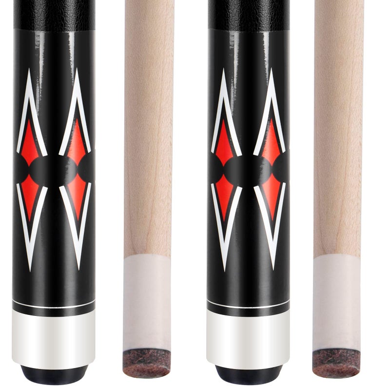 AKLOT 2 Set of Pool Cue Stick Pool Stick 58 inch Billiard Stick Mixed Weight Billiard Cue - Image 1