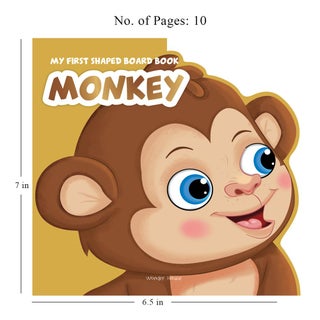 كتب وندر هاوس - لوح على شكل قرد، حيوانات مقطوعة، كتاب صور للأطفال - view 3