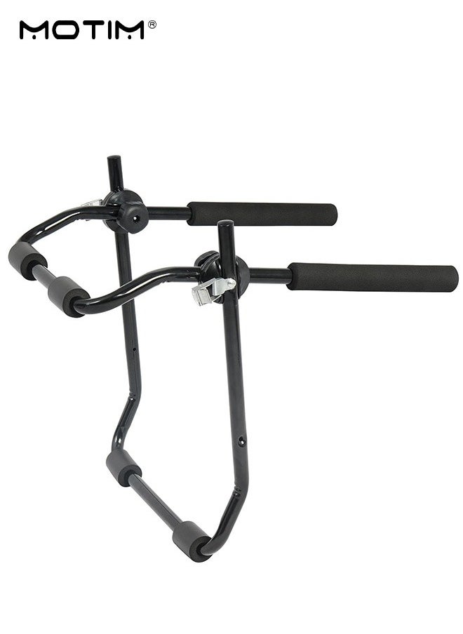 Trunk Mounted Bike Rack, Bike Rear Trunk Car Boot Mount Rack 3 Bicycle Cycle Carrier, Car Foldable Ultra Compact Universal Fitting Saloon Hatchback Estate, Rail Hitch Mount Rack for Cars Trunk