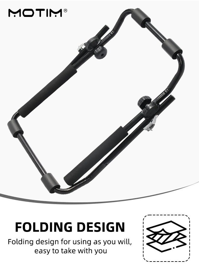 Trunk Mounted Bike Rack, Bike Rear Trunk Car Boot Mount Rack 3 Bicycle Cycle Carrier, Car Foldable Ultra Compact Universal Fitting Saloon Hatchback Estate, Rail Hitch Mount Rack for Cars Trunk