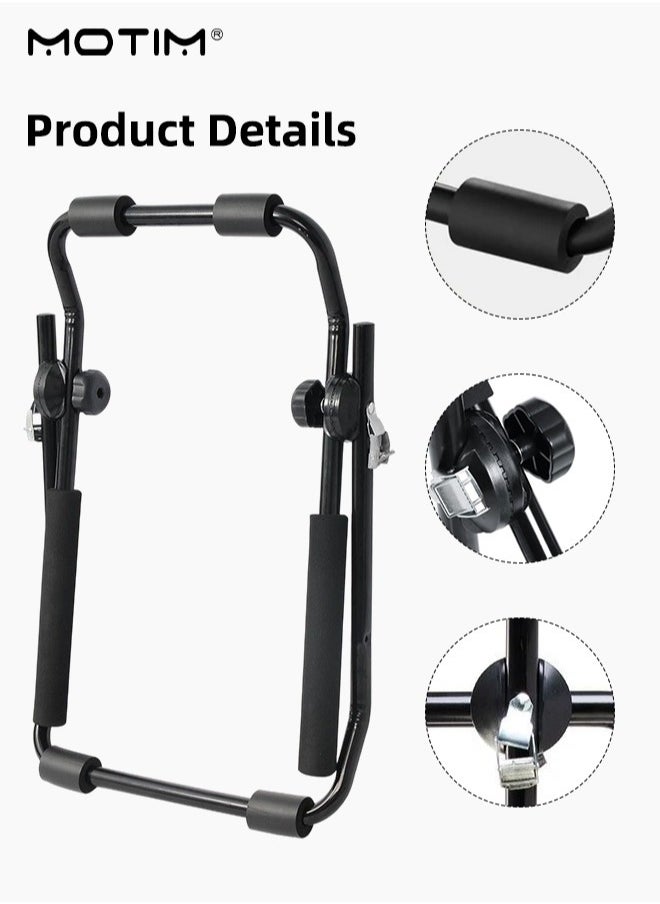 Trunk Mounted Bike Rack, Bike Rear Trunk Car Boot Mount Rack 3 Bicycle Cycle Carrier, Car Foldable Ultra Compact Universal Fitting Saloon Hatchback Estate, Rail Hitch Mount Rack for Cars Trunk