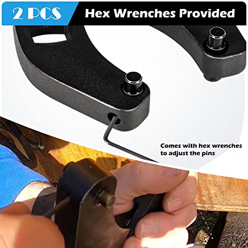 Sunluway 1266 Adjustable Gland Nut wrench & 7463 Small Adjustable Gland Nut Wrench Universal for Hydraulic Cylinders on Most Farm & Construction Equipment, Remove Gland Nuts Easily - Image 5